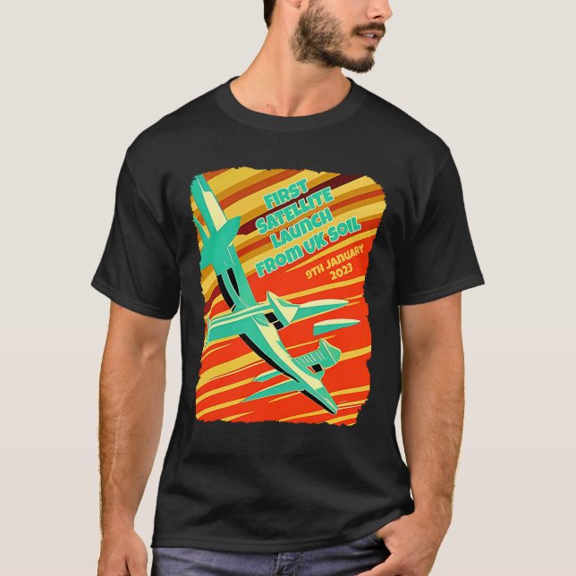 First satellite launch from UK soil Cornwall T-Shirt (Front)