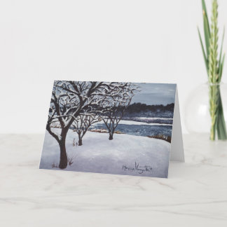 First Snow at Lake Winona Greeting Card