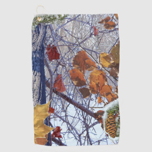 First Snow Camouflage Decor on a Golf Towel