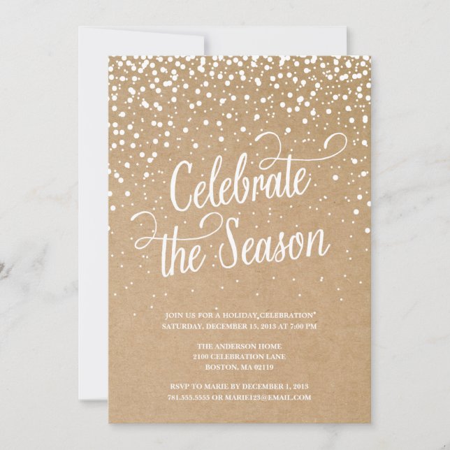 FIRST SNOW | HOLIDAY PARTY INVITATION (Front)