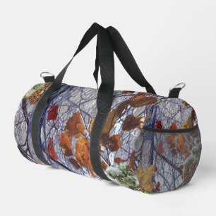 First Snow Winter Scene Camouflage Painting Duffle Bag