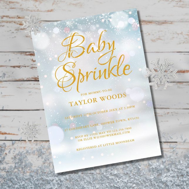 First Snowflakes Baby Sprinkle / Shower Invitation (Creator Uploaded)