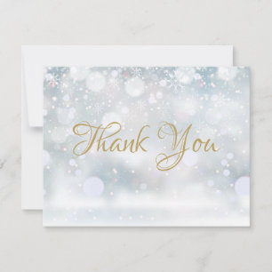 First Snowflakes Business Thank You Card