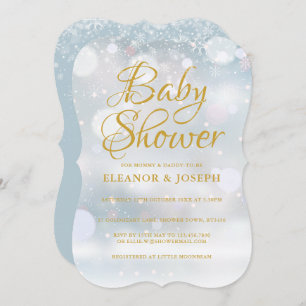 First Snowflakes Couples Baby Shower / Sprinkle Invitation