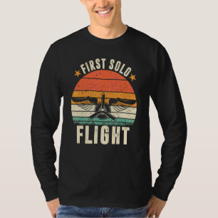 First Solo Flight  Plane Aircraft Pilot Flight 1 T-Shirt