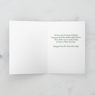 First St Patricks Day as a Mum Woodland Deer Card