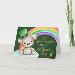 First St. Patrick's Day Card for Granddaughter