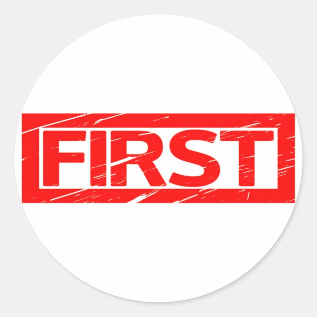 First Stamp Classic Round Sticker (Front)
