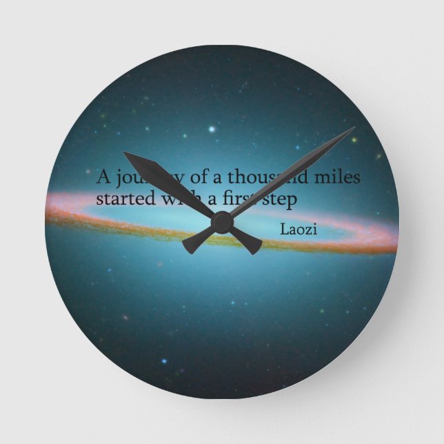 First Step Laozi Quote Clock (Front)