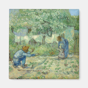 First Steps, after Millet by Vincent Van Gogh Magnet