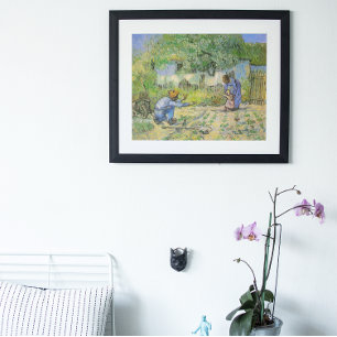 First Steps (after Millet) by Vincent van Gogh Poster