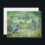 First Steps Postcard<br><div class="desc">The full title of this artwork is First Steps, after Millet. It was painted in 1890, by van Gogh. The full title reflects the fact that this is Vincent van Gogh's version of Jean-François Millet's First Steps. When I see this work, I see a baby getting ready to take her...</div>