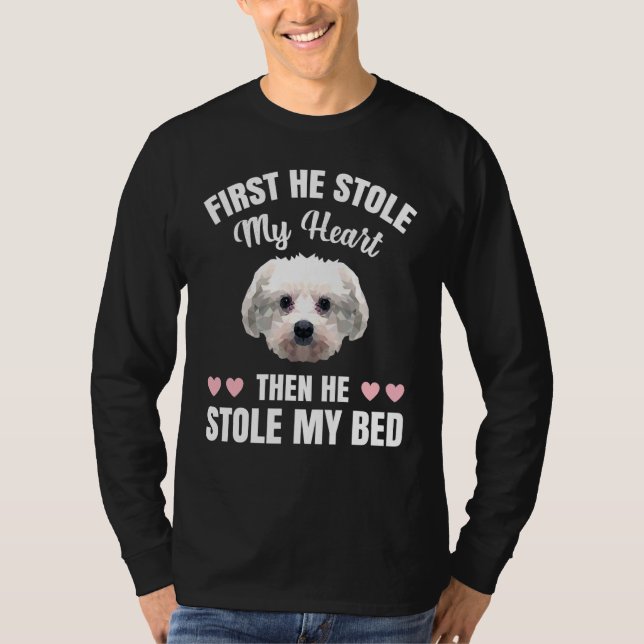 First Stole My Heart Then He Stole My Bed Shih Tzu T-Shirt (Front)