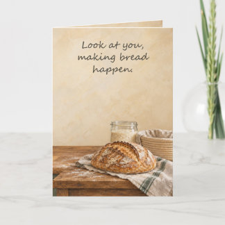 First Successful Sourdough Loaf Congratulations Ca Card