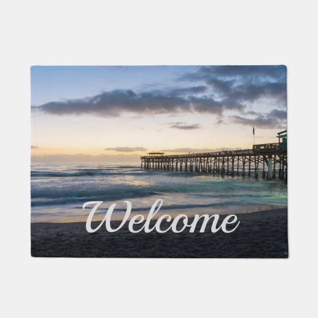 First Sunrise At Cocoa Doormat (Front)