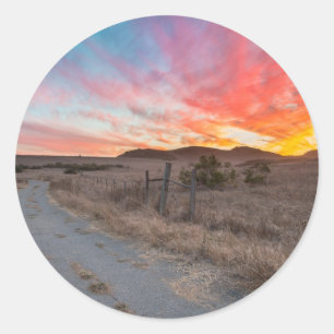 First Sunset of the Day Classic Round Sticker