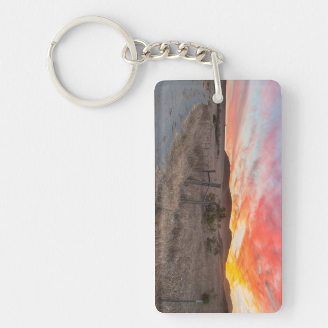 First Sunset of the Day Key Ring (Front)