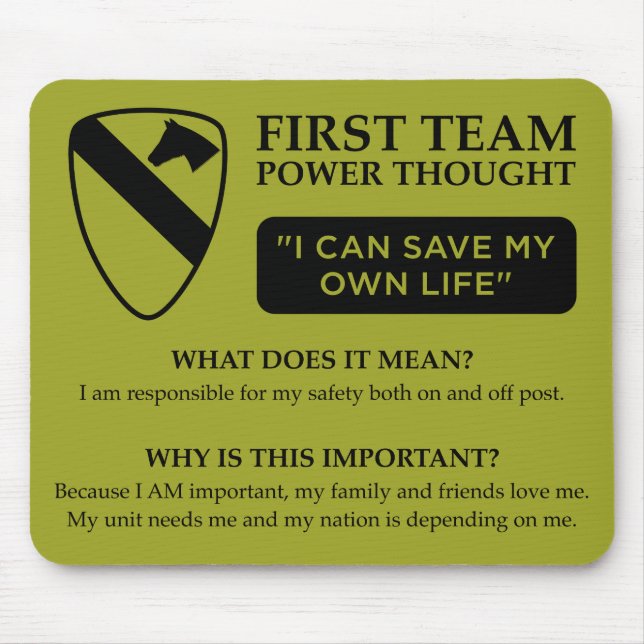 First Team Power Thought Mouse Pad (Front)