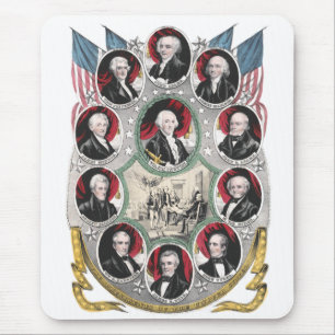 First Ten Presidents of the United States Mouse Pad