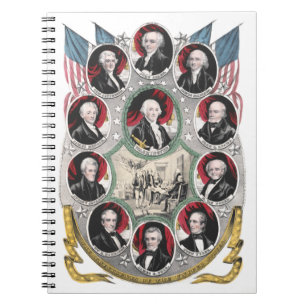 First Ten Presidents of the United States Spiral Notebook
