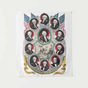 First Ten Presidents of the United States Tapestry
