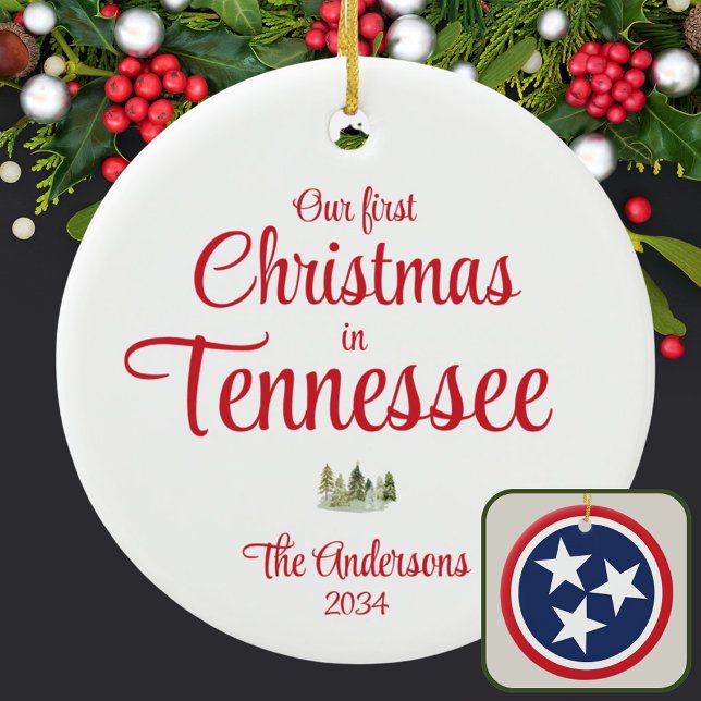 First Tennessee Christmas TN Red Year Keepsake Ceramic Tree Decoration (Creator Uploaded)
