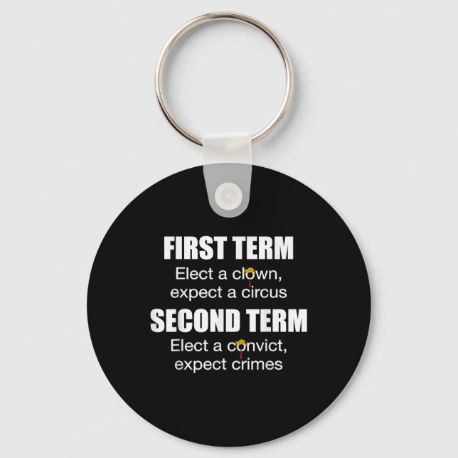 First Term Elect A Clown Expect A Circus Second Te Key Ring (Front)