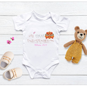 First Thanksgiving ASL sign language Add Name Baby Bodysuit