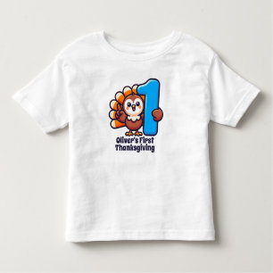 First Thanksgiving Customised Cute Turkey Toddler T-Shirt