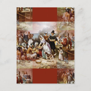 first thanksgiving holiday postcard