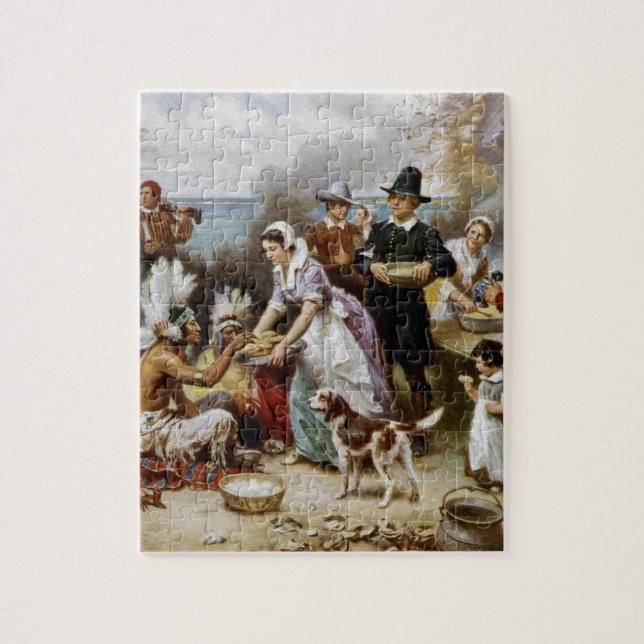 First Thanksgiving Jigsaw Puzzle (Vertical)
