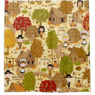 First Thanksgiving Shower Curtain