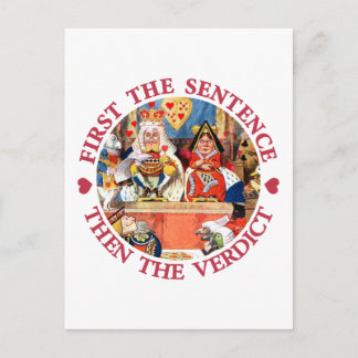 FIRST THE SENTENCE, THEN THE VERDICT POSTCARD