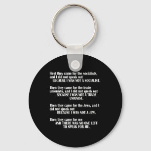 First They Came For The Socialists Left To Speak P Key Ring