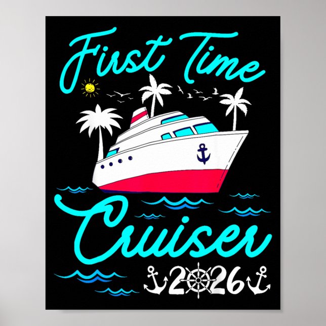 First Time Cruiser 2026 1st Cruise Vacation Family Poster (Front)
