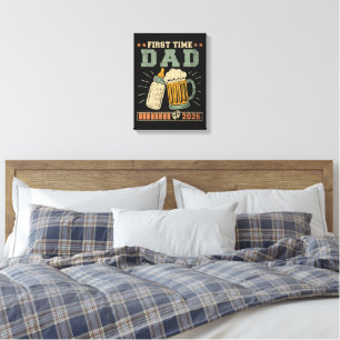 First Time Dad 2026 Expecting Baby Funny Canvas Print