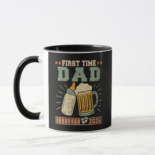 First Time Dad 2026 Expecting Baby Funny Mug (Left)