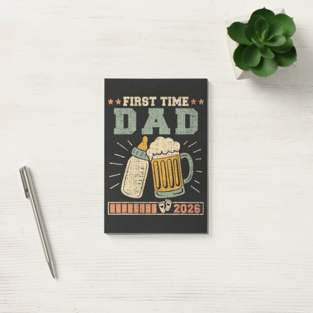 First Time Dad 2026 Expecting Baby Funny Post-it Notes (Office)