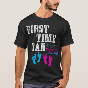 First Time Dad, Daddy Of Bg Twins, Father's Day Gi T-Shirt