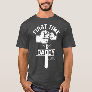 First Time Daddy New Dad Est 2021 Fathers Day 4 T-Shirt