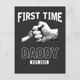 First Time Father New Dad 2021 Daddy Fathers Day Postcard