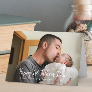 First Time Father's Day Photo Card
