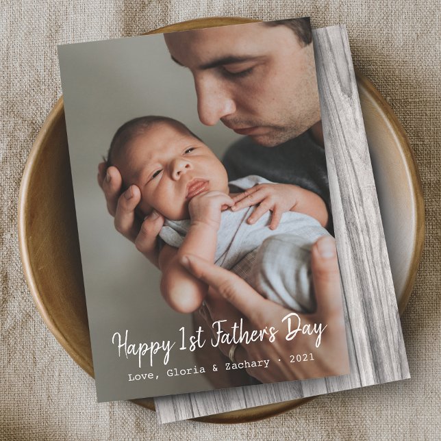First Time Father's Day Photo Holiday Card (Creator Uploaded)