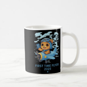 First Time Flyer 2025 Teddy Bear Aviator Kids Todd Coffee Mug