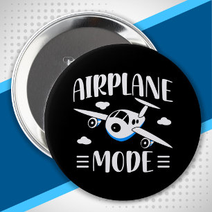 First Time Flying - Flying w/ Kids - Aeroplane Mod 10 Cm Round Badge