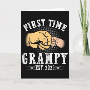 First Time Grampy Est 2025 Father's Day Soon To Be Card