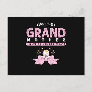 First Time Grand Mother To Be Gift Postcard