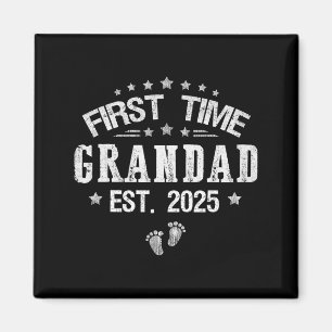 First Time Grandad Est 2025 Father S Day Promoted  Magnet