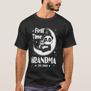 First Time Grandma EST. 2026 Mother's Day Cute Hea T-Shirt