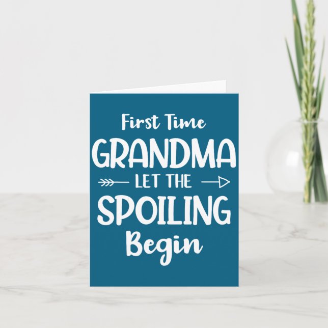 First Time Grandma Humor Grandma To Be Funny New G Card (Front)
